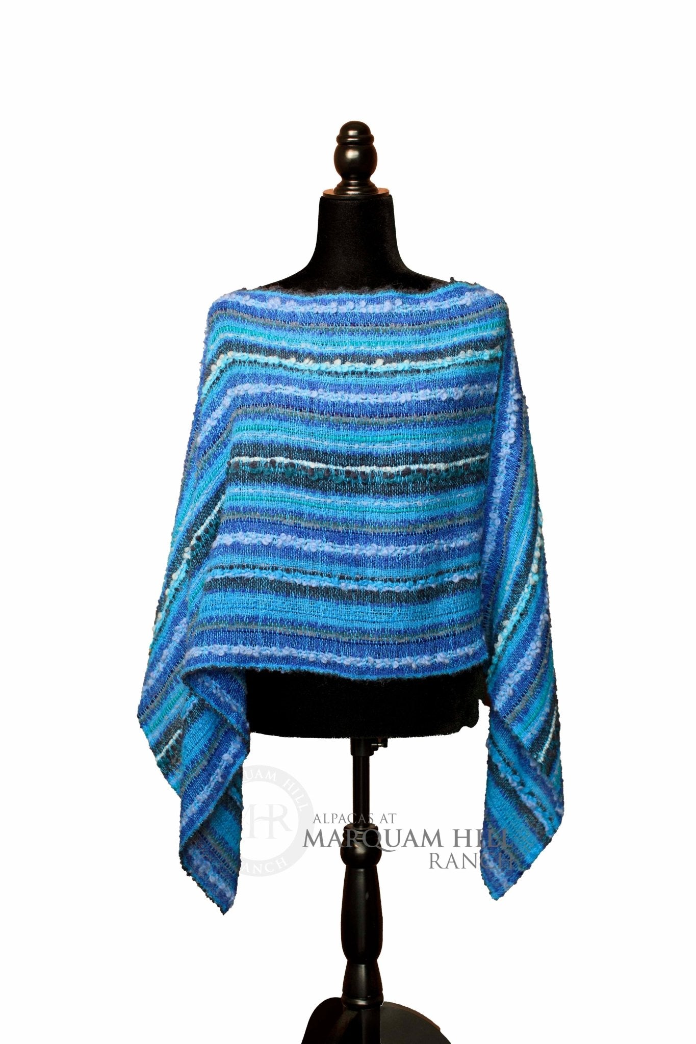 MHR Artisan Baby Alpaca Poncho - 21B36 - Alpacas at Marquam Hill Ranch